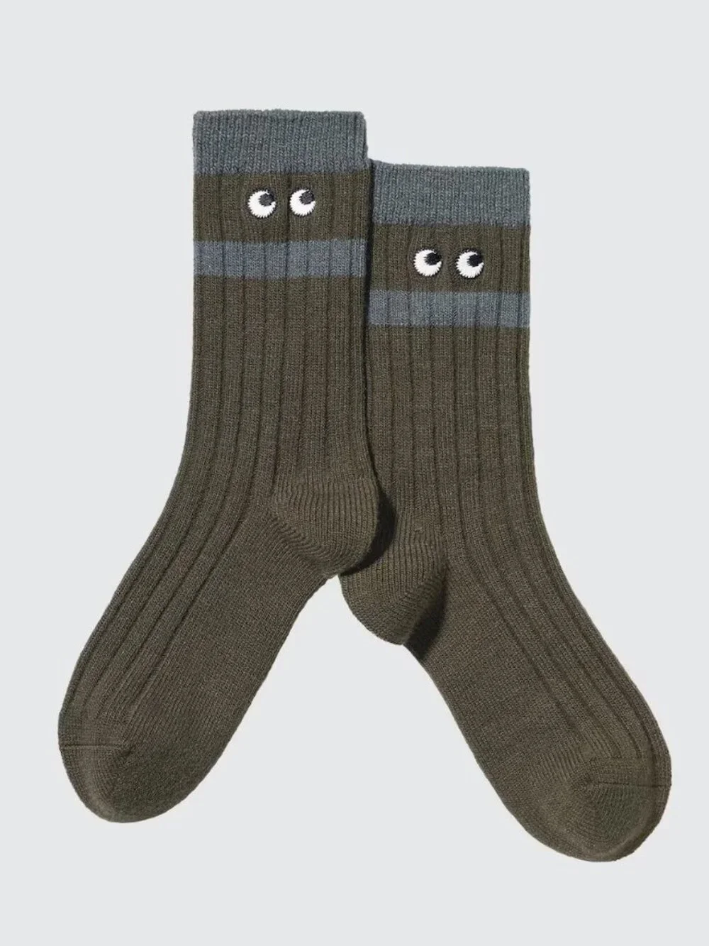 Uniqlo x Anya Hindmarch Heattech Socks - Olive